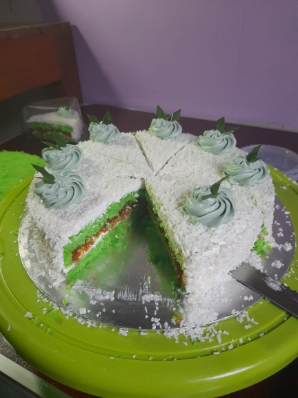 Klepon Cake Slice
