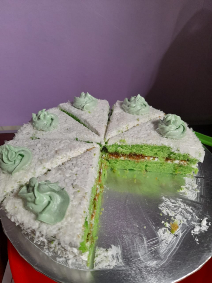 Klepon Cake Slice