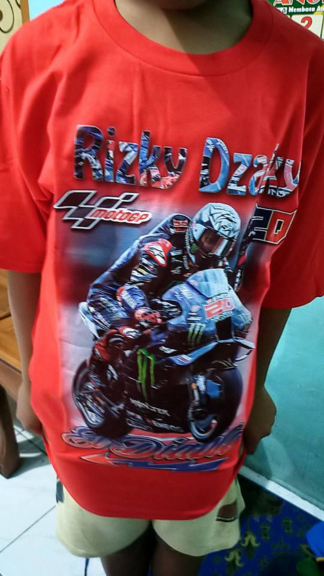 Kaos Custum DTF Gratis Tambah Cetak Tulisan Nama dan Ganti Desain Gambar Baru