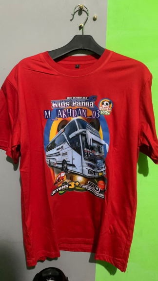 Kaos Custum DTF Gratis Tambah Cetak Tulisan Nama dan Ganti Desain Gambar Baru