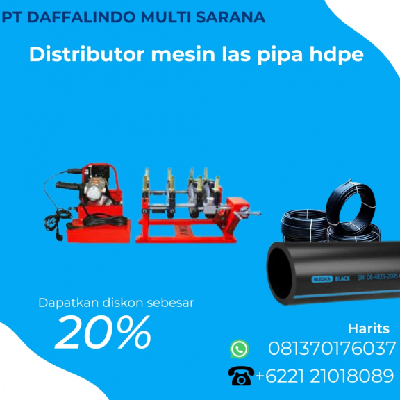 Mesin Las Pipa Hdpe 250mm hydraulic