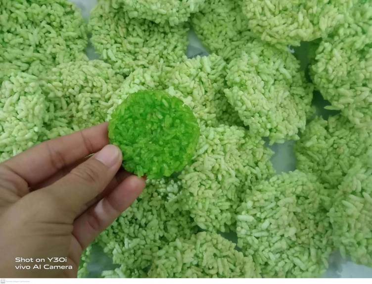 Rengginang mentah pandan manis 400g