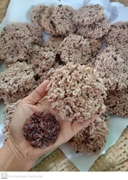 Rengginang mentah ketan hitam 400g