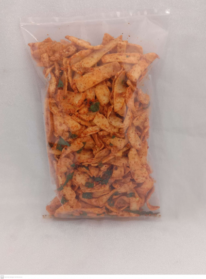 Kripik bakso pedas daun jeruk