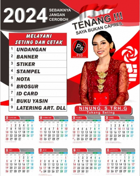 CETAK KALENDER CUSTOM 2024