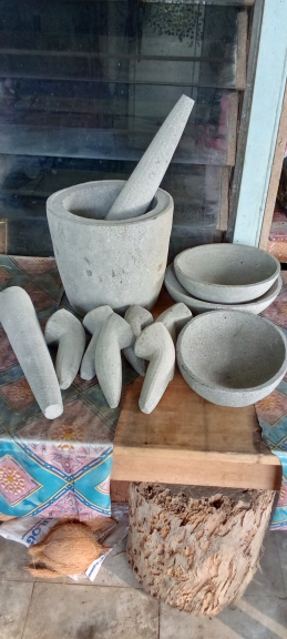 Cobek Dari Batu asli ukuran 20 cm