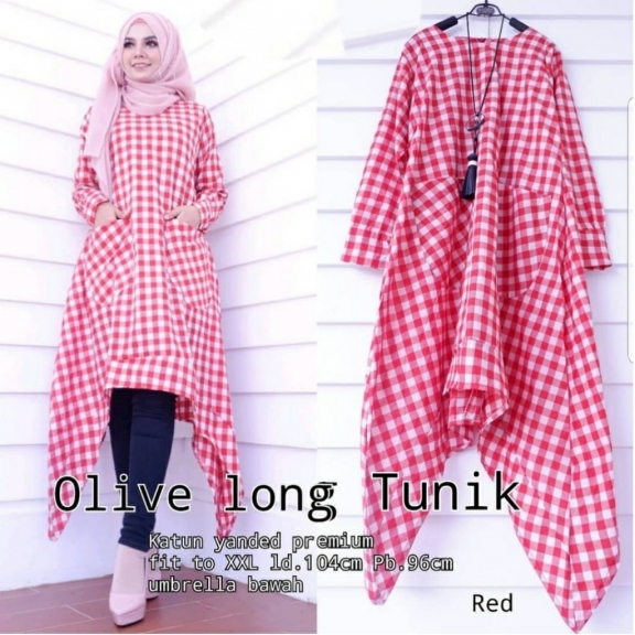 Olive long tunik