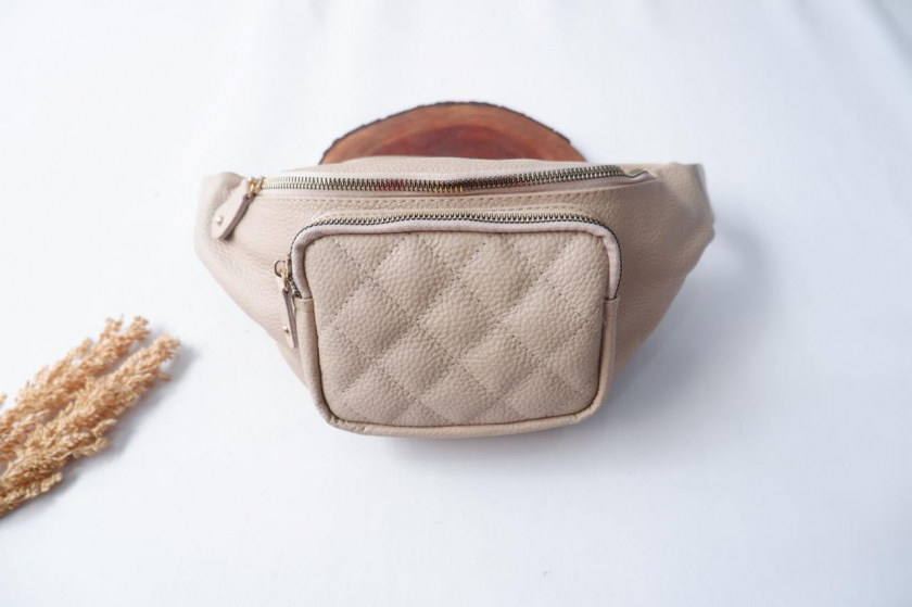 Tas selempang wanita / waistbag kulit asli garut 