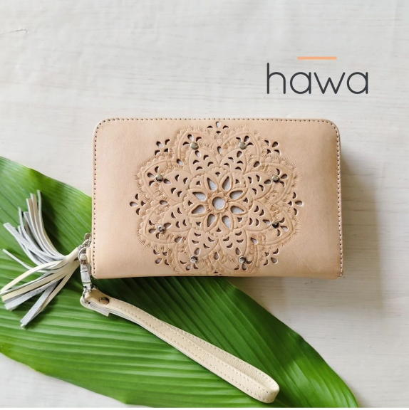 Summer Boho Zip Round Wallet