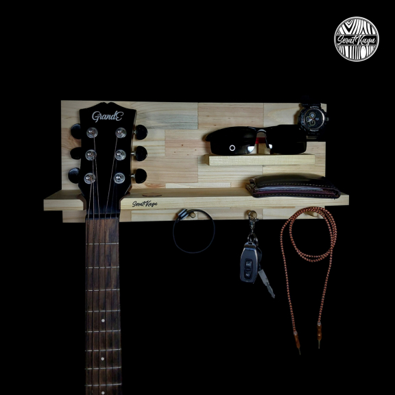original seratkayu rak dinding stand gitar dinding serbaguna minimalis stand guitar modern unik multipungsi kualitas baik dan rapih