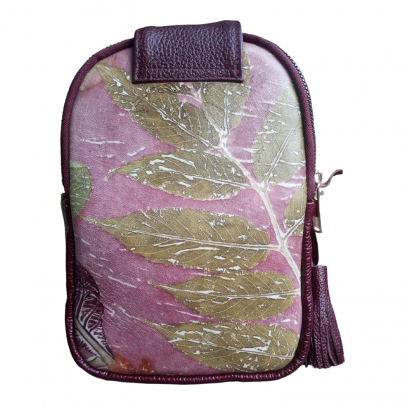 Chiku Maroon Tas Ecoprint 