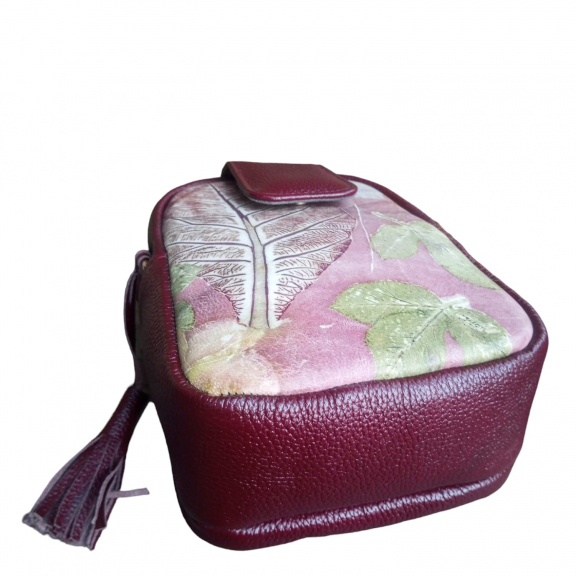 Chiku Maroon Tas Ecoprint 