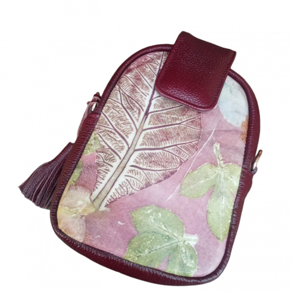 Chiku Maroon Tas Ecoprint 