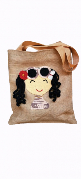 Totebag Goni Mix Rajut Wajah Karakter