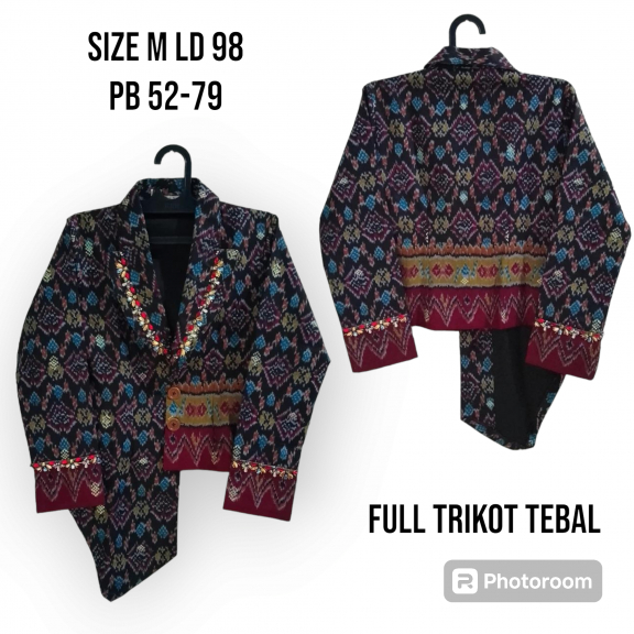 Blazer Lady Blongket Print payet
