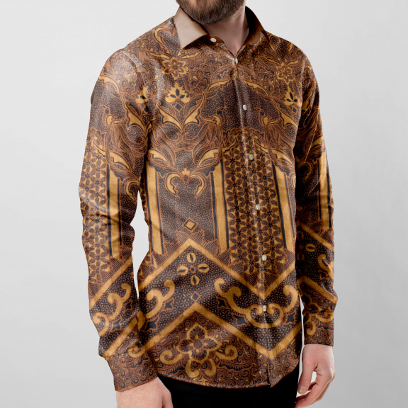 Batik Tulis motif Lampung bahan Katun 240 x 110 cm warna alami Soga