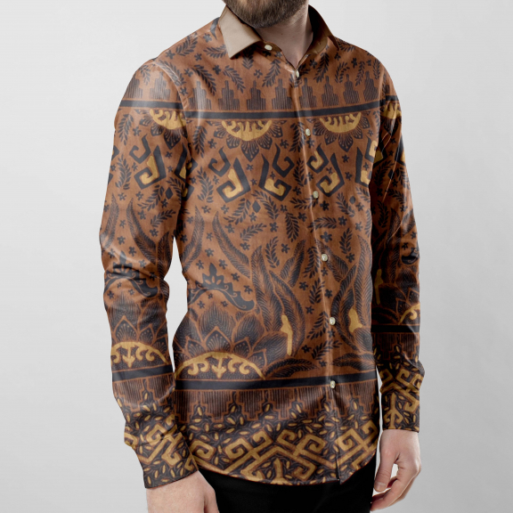 Batik Tulis motif Lampung bahan Katun 240 x 110 cm warna alami Soga