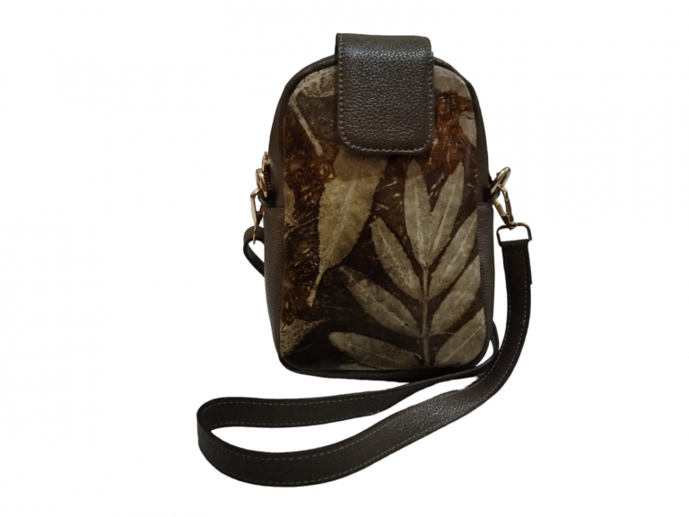 Chiku Brown  SlingBag Ecoprint