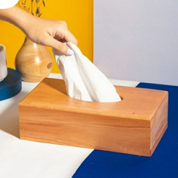 Box Tissue Kayu Besar Aesthetic