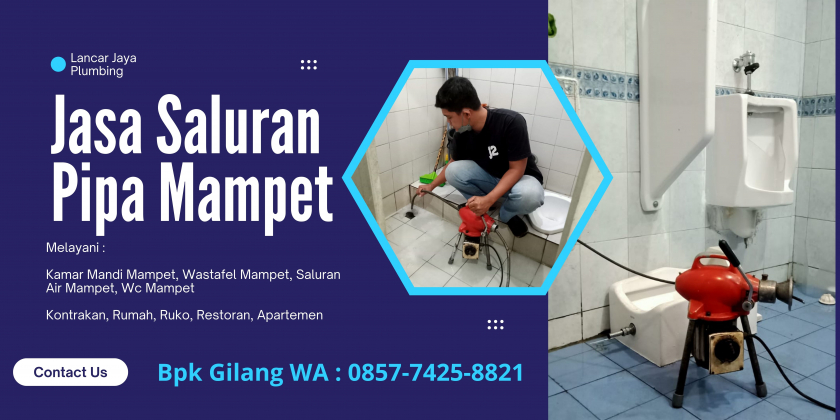 JASA saluran pipa mampet tanpa bobok