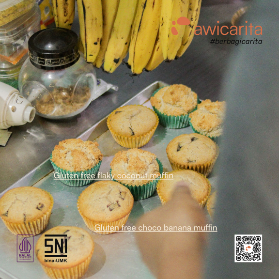Gluten Free Choco Banana Muffin Awicarita