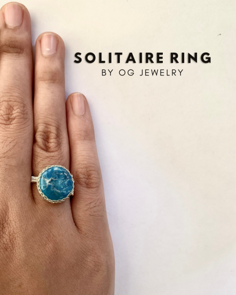 Cincin Batu Druzy Solitaire