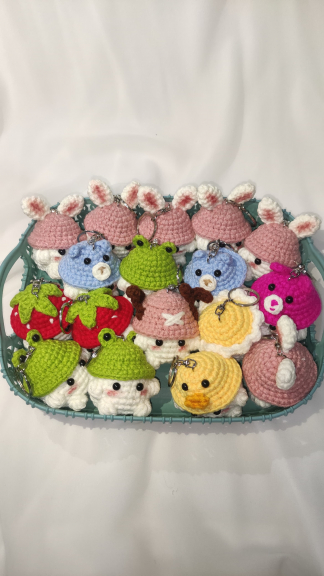 Baby Mushroon Keychain Rajut