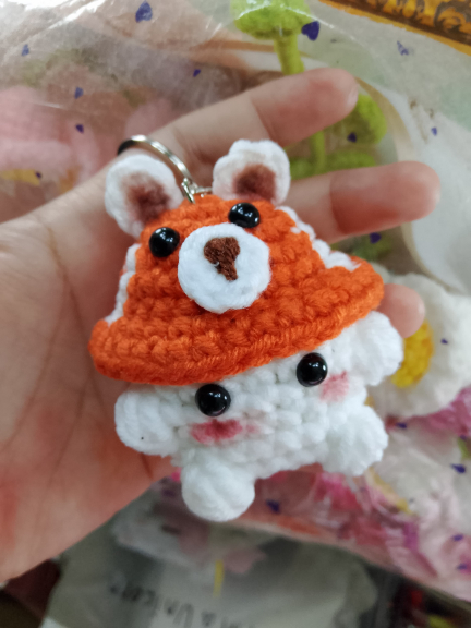 Baby Mushroon Keychain Rajut