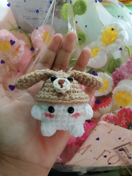 Baby Mushroon Keychain Rajut