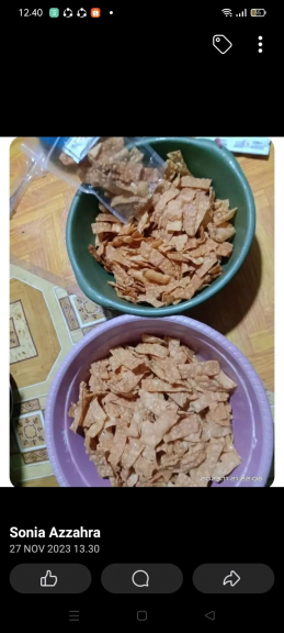 Usaha keripik pangsit hanan