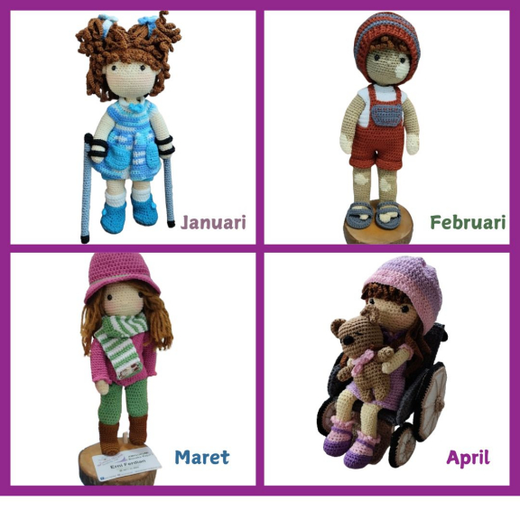 Boneka/mainan anak/miniatur rajut (Amigurumi)