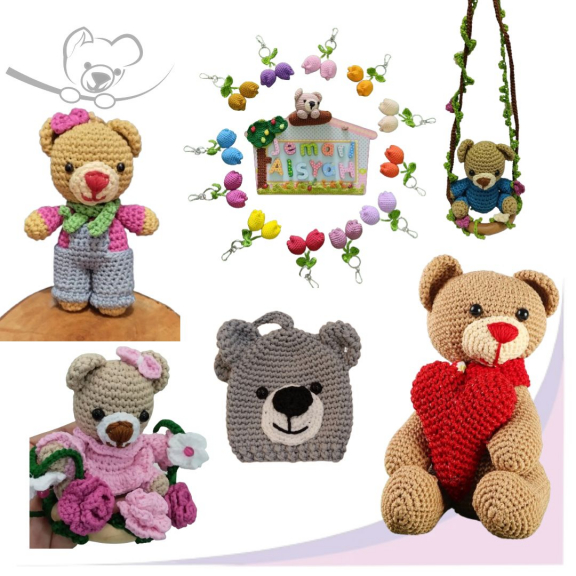 Boneka/mainan anak/miniatur rajut (Amigurumi)