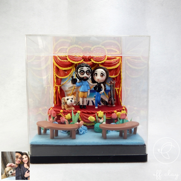 Kado Nikah Ultah Wisuda Anniversary dalam Box Akrilik Clay Custom