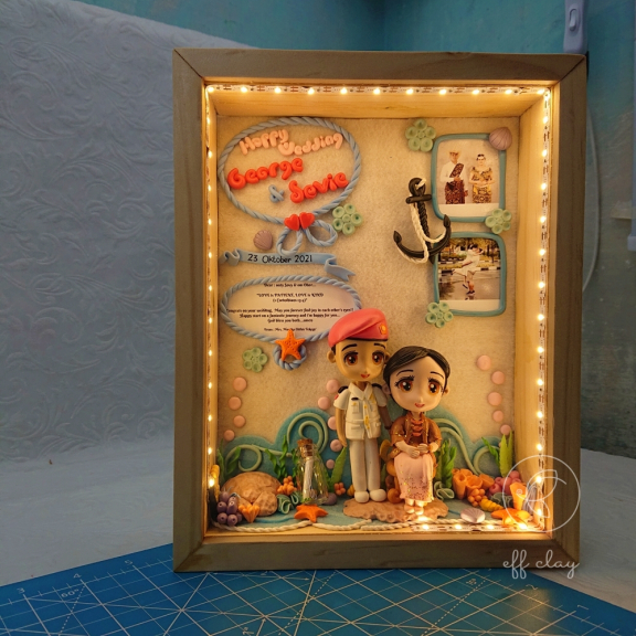 Kado Nikah Ultah Wisuda Anniversary dalam Box Akrilik Clay Custom