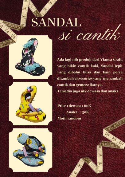 Totebag, sandal hias, pouch