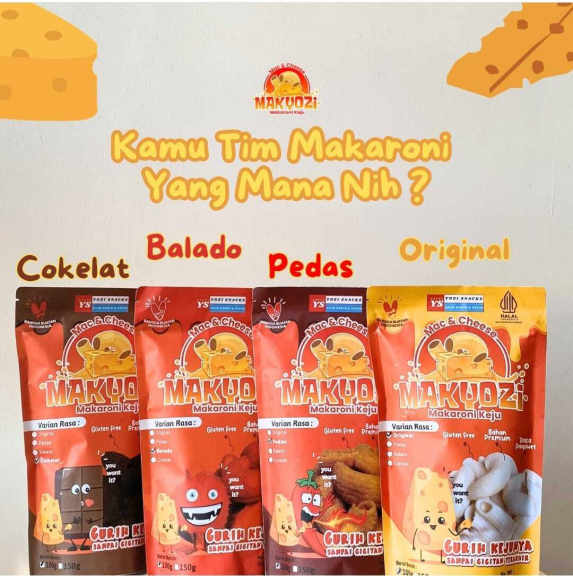 Makaroni Keju Coklat Kraft Cheddar MAKYOZI