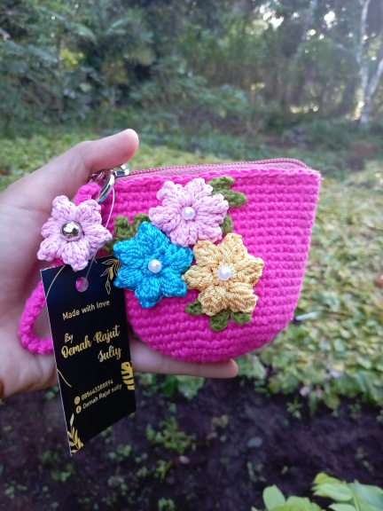 dompet coin flower 