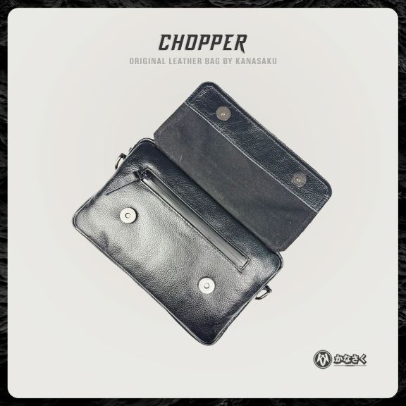 Kanasaku Chopper Clutch Leather Bag Waterproof