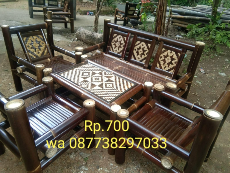 Kursi Meja Bambu 087738297033 WA