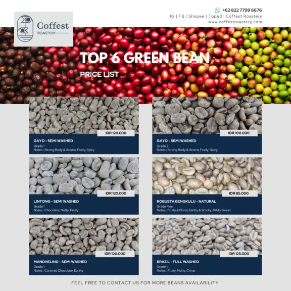 Green Bean Arabika Mandheling 1kg