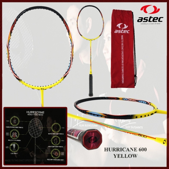 Raket badminton original astec hurricane 600