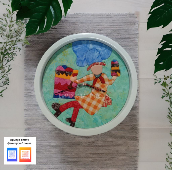 Lukisan kain perca, makrame, produk rajutan.