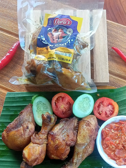 Saos bbq, hot pava, ayam frozen