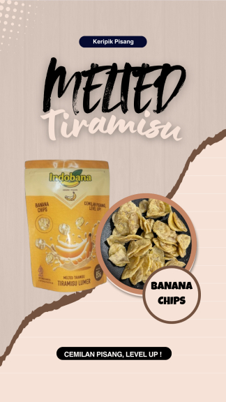 Keripik Pisang Tiramisu Lumer 