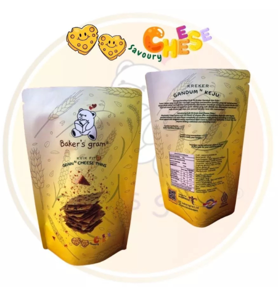 Bakers Gram Kvik Fit Grain n Cheese Thins 1 pouch 25gr 