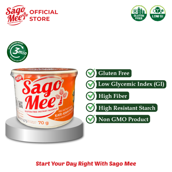 Sago Mee Gluten Free Rasa Kari Ayam Pedas 70g