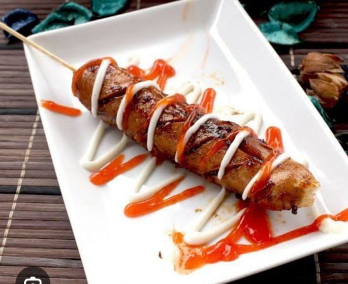 Bakso bakar dan minuman