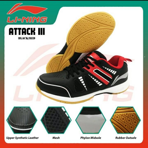 Sepatu badminton original lining attack GEN 3
