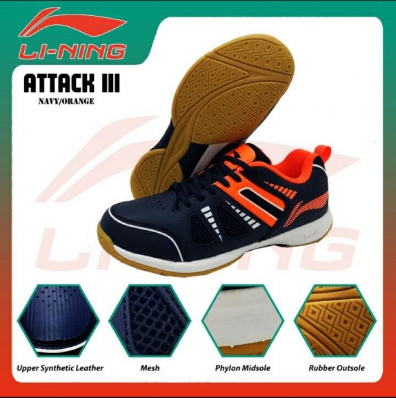 Sepatu badminton original lining attack GEN 3