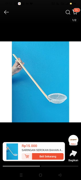 serok saringan penggorengan dan mie